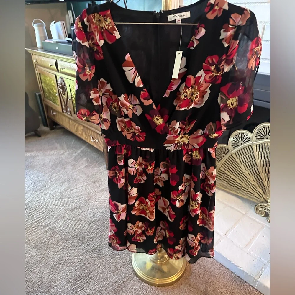 Madewell Tulip Sleeve Mini Dress in French Rose - Picture 8 of 11